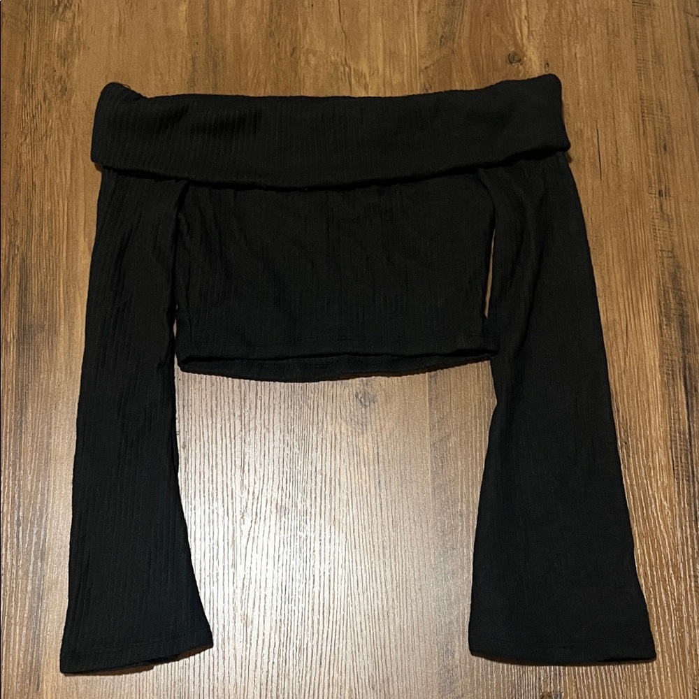 SHEIN Black Off-the-Shoulder Sweater
